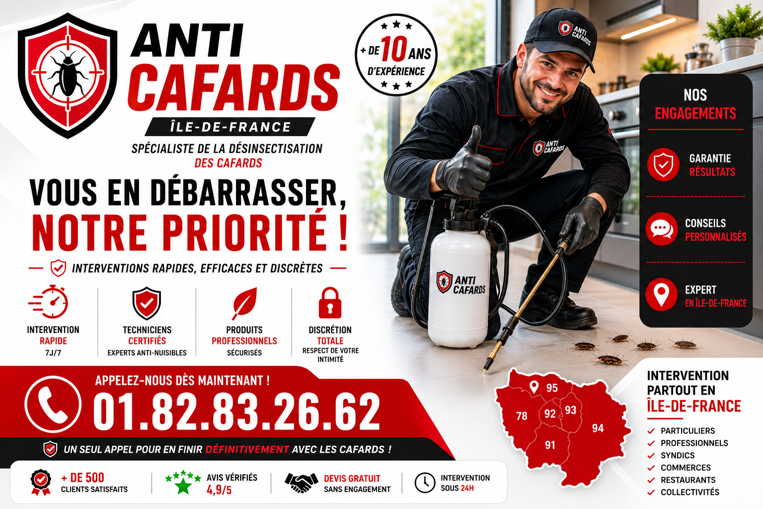 Cafards Bois Colombes